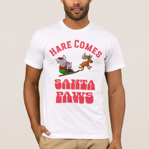 Christmas, Rabbit Themed Canvas T-Shirt