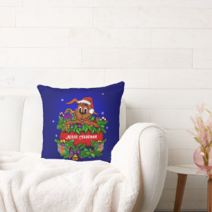 Christmas Rabbit Throw Pillow