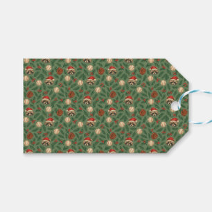 Christmas Raccoon Baseball Gift Tag