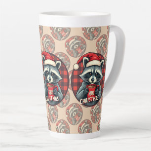 Christmas Raccoon Cocoa Cheer Latte Mug