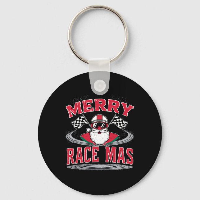 Christmas Racing  Keychain (Front)