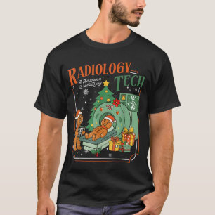 Christmas Radiology Tech Funny Gingerbread Man Rad T-Shirt