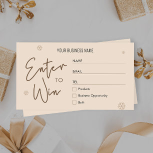 Christmas Raffle Winter Snow Company Logo Ticket