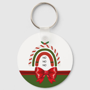 Christmas Rainbow Let it Snow Keychain