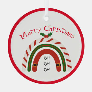 Christmas Rainbow Let it Snow Ornament