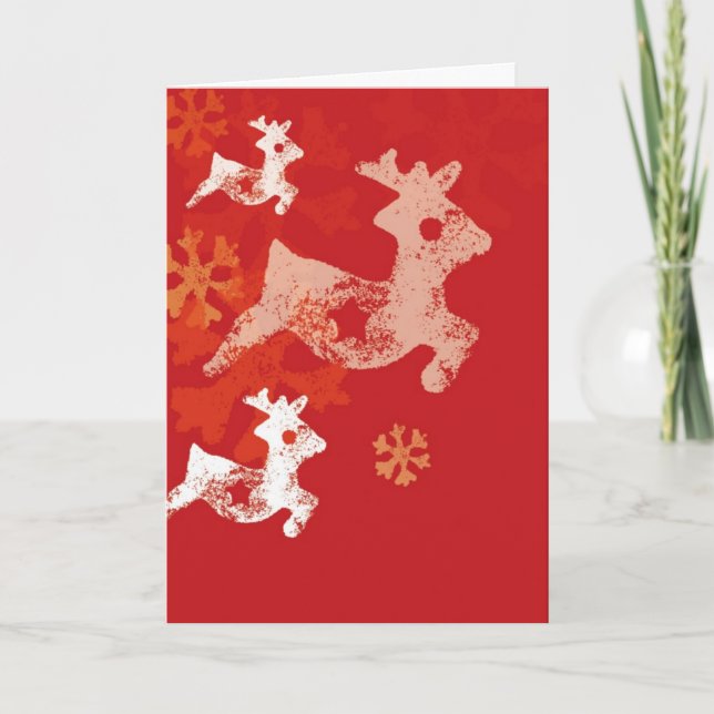 Christmas Raindeer Holiday Card (Front)