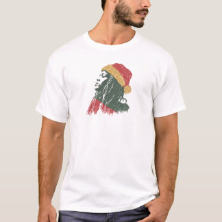 Christmas Rastafarian woman T-Shirt