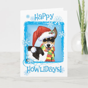 Christmas Rat Terrier Holiday Card