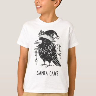 Christmas Raven Santa Caws T-Shirt