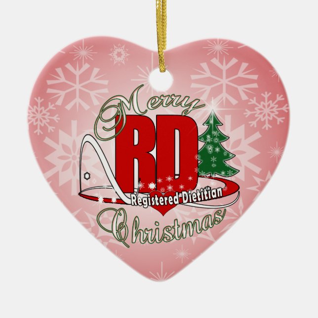 CHRISTMAS RD REGISTERED DIETITIAN CERAMIC ORNAMENT (Front)