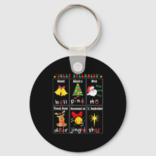 Christmas Reading Teacher Syllable Types Phonemic Keychain