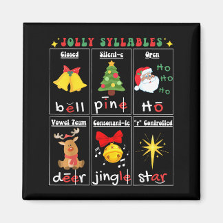 Christmas Reading Teacher Syllable Types Phonemic Magnet