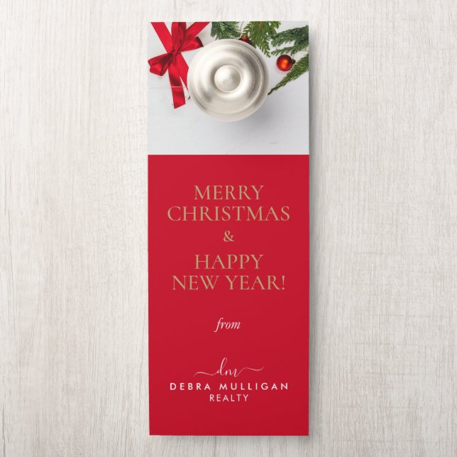 Christmas Real Estate Marketing Door Hanger (On Knob)