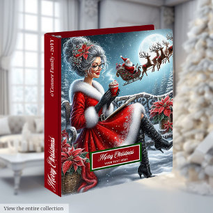 Christmas Recipe Binder Mr. and Mrs. Claus Design