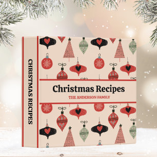  Christmas Recipe Book Holiday Ornaments Binder