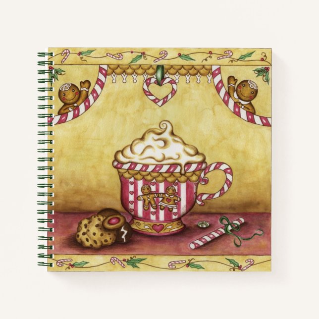 Christmas Recipe Cookbook Gift Notebook (Front)