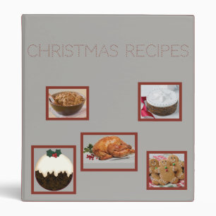 Christmas Recipes 3 ring Binder