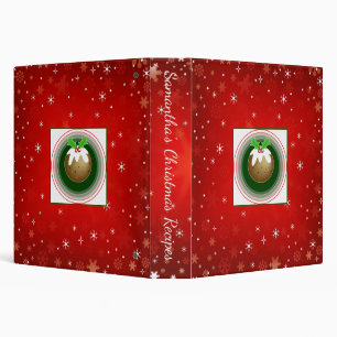 Christmas Recipes Custom Typography Binder