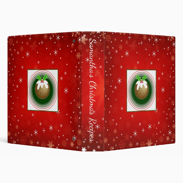 Christmas Recipes Custom Typography Binder (Background)