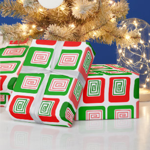 Christmas Rectangles Wrapping Paper