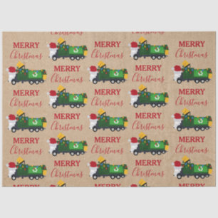 Christmas Recycling Garbage Truck Tissue Paper