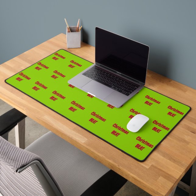 Christmas Red And Brat Green  Desk Mat (Office 2)