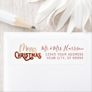 Christmas Red and Gold Classic Script Typography