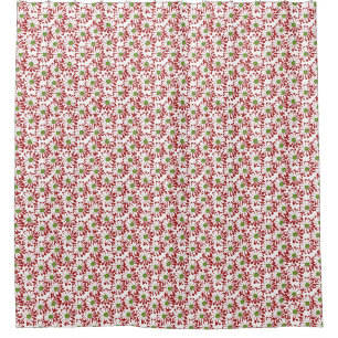 Christmas Red and Green Daisy Floral Pattern