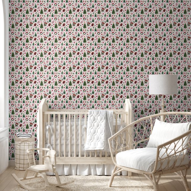 Christmas Red and Green Mice  Wallpaper (Kids)