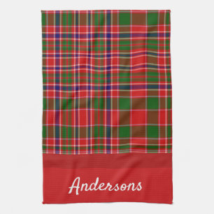 Christmas Red and Green Monogrammed Towel