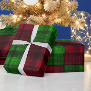Christmas red and Green tartan. Wrapping Paper