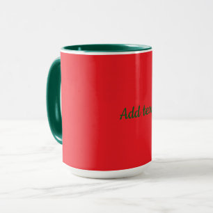 Christmas Red and Holiday Green Mug