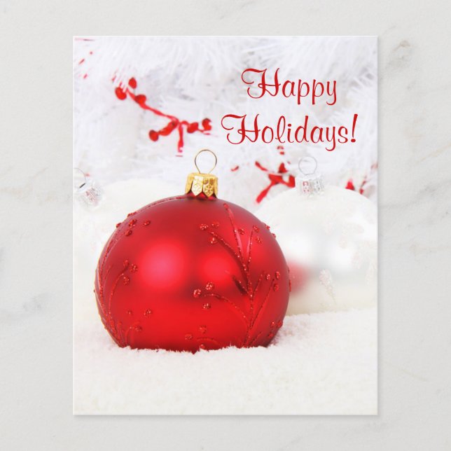 Christmas Red And White Happy Holidays IX Flyer (Front)