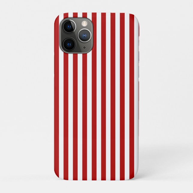Christmas Red and White Striped iPhone 11 Case-Mate iPhone Case (Back)