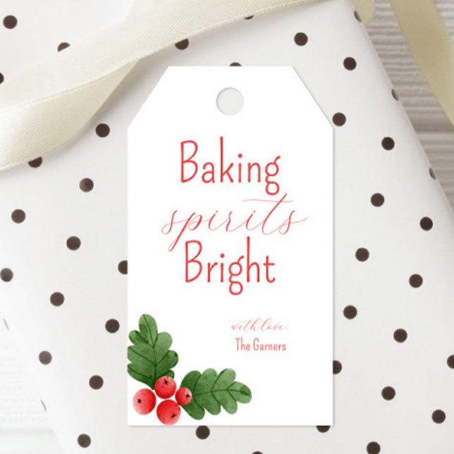 Christmas Red Baking Spirits Gift Tags (Creator Uploaded)