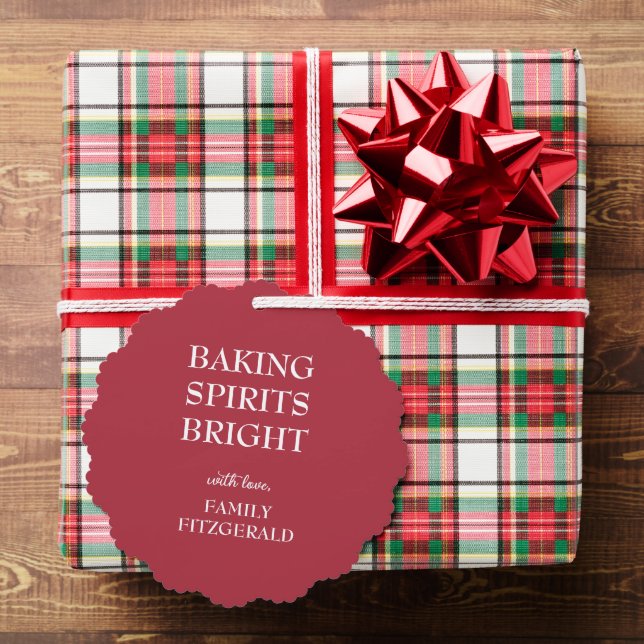 Christmas Red Baking Spirits Ornament Card (Insitu (Gift))