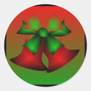 Christmas Red Bells III Sticker - Customizable