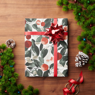 Christmas Red Berries Wrapping Paper