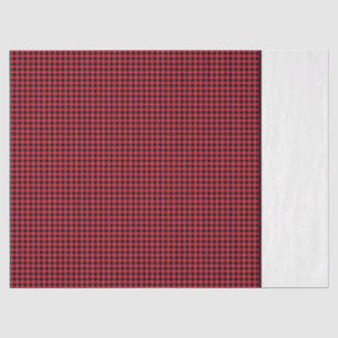 Christmas Red Black Check Pattern Two Tone Classic Tissue Paper