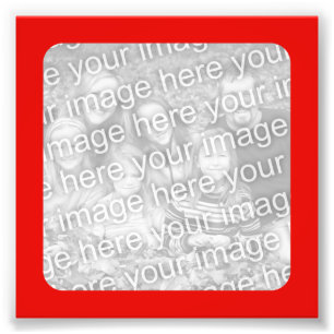 Christmas Red Bordered Photo Print