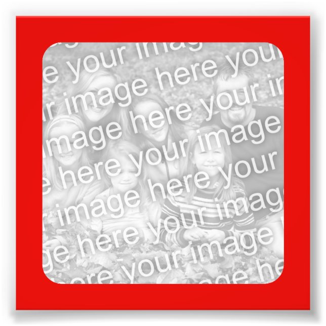 Christmas Red Bordered Photo Print (Front)