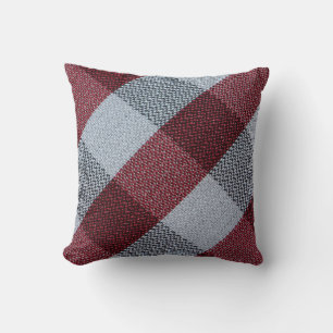 Christmas Red Buffalo Plaid Pattern Throw Pillow
