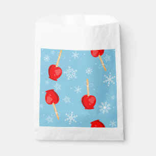 christmas red candy apples blue  favour bag