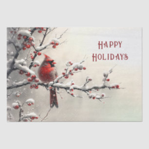 Christmas Red Cardinal Holiday Tissue Paper