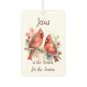 Christmas Red Cardinal Jesus Reason for Season Air Freshener