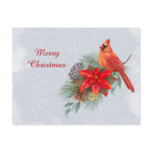 Christmas Red Cardinal Poinsettia Business