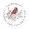 Christmas Red Cardinal Winter Return Address Label