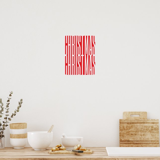Christmas red cool design decoration typography  (Kitchen)