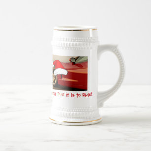 Christmas Red Corvette Beer Stein