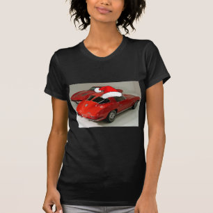 Christmas Red Corvette Classic Split Window T-Shirt